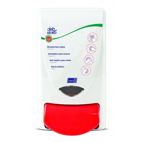 DISTRIBUTEUR MOUSSE DESINFECTANTE ROUGE 1L DEB SANITISE 1000 R.SAN1LD