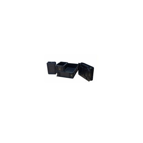 BAC GERBABLE ESD A FOND PLAT 12.8L 400X300X145 NOIR