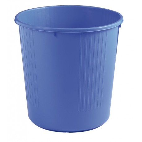 CORBEILLE PAPIER 14L PLASTIQUE RONDE PLEINE BLEU R.125PB X24
