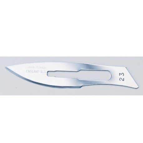 LAME DE BISTOURI NON STERILE CARBONE R.NS23 N°23
