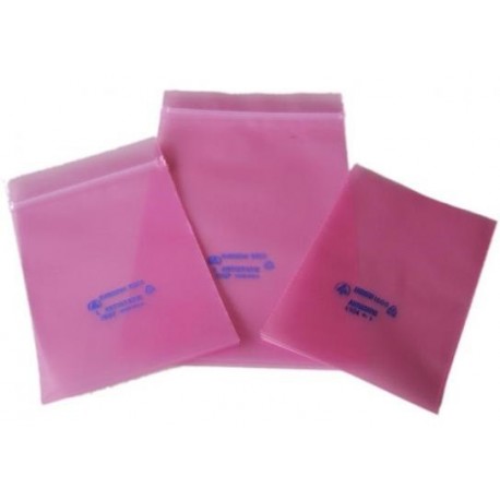 POCHETTE POLYETHYLENE ROSE A ZIP 305X406MM 50MY X100