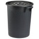 POUBELLE 100L NOIR POLYETHYLENE AVEC COUVERCLE R.736 X5
