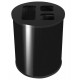 POUBELLE 40L NOIRE METAL TRI SELECTIF 3 COMPARTIMENTS R.8991080 X1