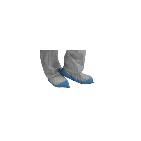SURCHAUSSURE POLYPRO BLANCHE SEMELLE PVC BLEU R.10.012LONG X200 PAIRE