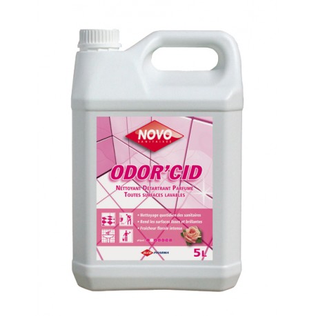 NETTOYANT SANITAIRE NOVO ODORCIDE PARFUM FLEURI EN 2X5L