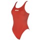 MAILLOT DE BAIN FEMME ARENA SOLID SWIMTECH HIGH ROUGE