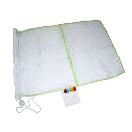 FILET A LINGE BLANC ET VERT 60X80 R.0798