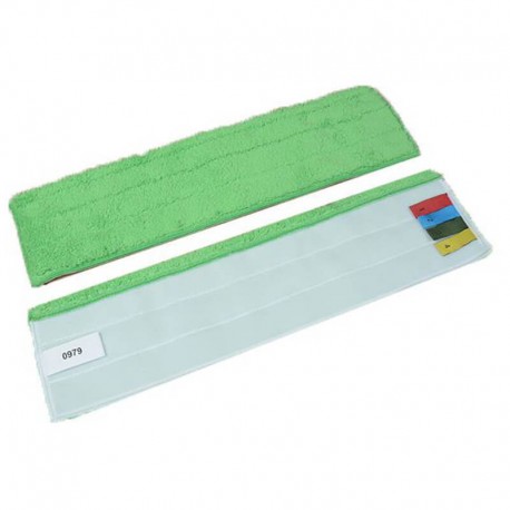 FRANGE MICROFIBRE 45X11.5CM VELCRO VERT (DEPOUSSIERAGE) R.0979