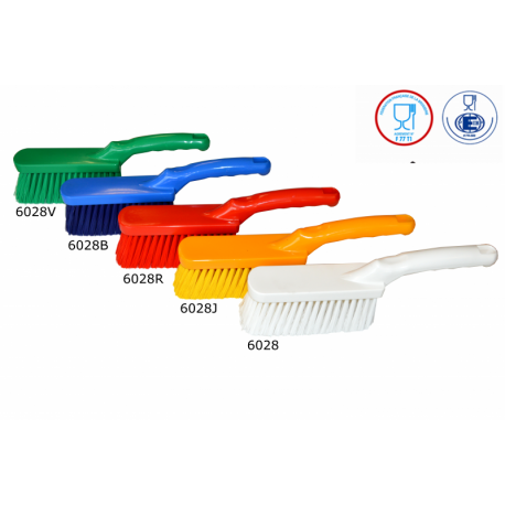 BALAYETTE DROITE ALIMENTAIRE PBT ERGONOMIQUE MI DUR COULEUR R.6028