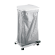 SUPPORT SAC POUBELLE 120L AVEC COUVERCLE PEDALE ET ROULETTES ACIER BL
