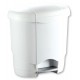 POUBELLE 12L BLANCHE PLASTIQUE A PEDALE LOLLY R.277 X6