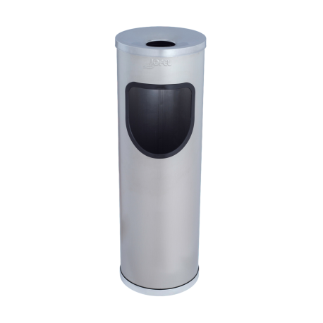 POUBELLE CENDRIER 30L NOIRE EN ACIER POLI 650X250 R.AL72201