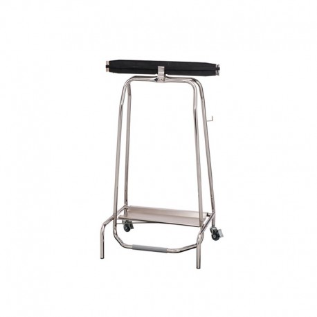 SUPPORT SAC POUBELLE 110L A FERMETURE HERMETIQUE INOX