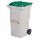 CONTAINER 0240L GRIS/COUVERCLE COULEUR AVEC BARRE VENTRALE