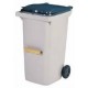 CONTAINER 0240L GRIS/COUVERCLE COULEUR AVEC BARRE VENTRALE