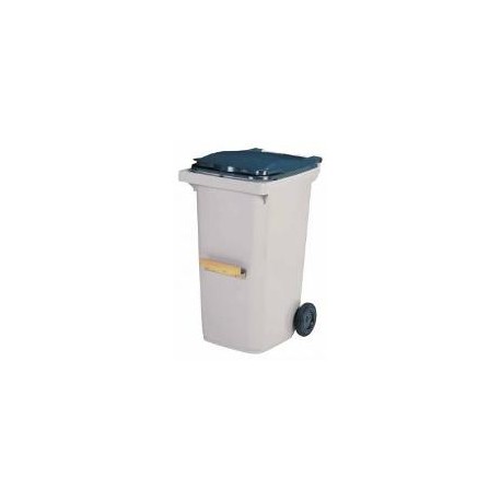 CONTAINER 0240L GRIS/COUVERCLE COULEUR AVEC BARRE VENTRALE