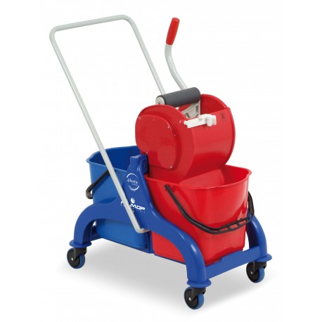 CHARIOT LAVAGE FRED TIMON RILSAN AVEC SEAU 2X15L+PRESSE ROULEAU