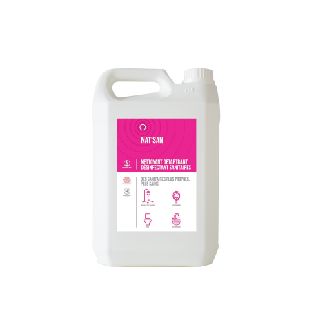 NETTOYANT DETARTRANT DESINFECTANT SANITAIRE NAT'SAN EN 5L