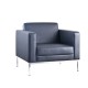 FAUTEUIL LIZ 1 PLACE CUIR NOIR