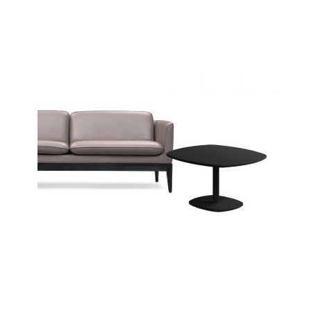 TABLE BASSE OVALE ROUND NOIRE 700X700X400MM
