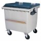 CONTAINER 1000L GRIS/GRIS 1370X1310X1050 AVEC BARRE VENTRALE R.56665