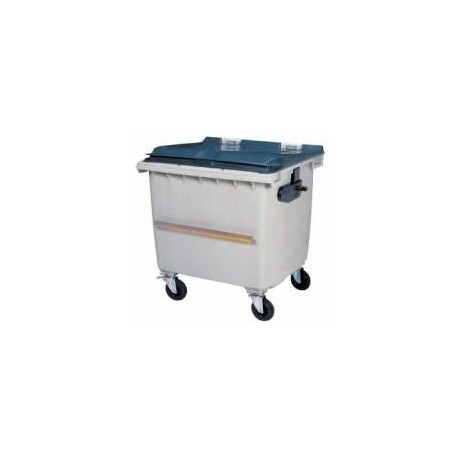 CONTAINER 1000L GRIS/GRIS 1370X1310X1050 AVEC BARRE VENTRALE R.56665